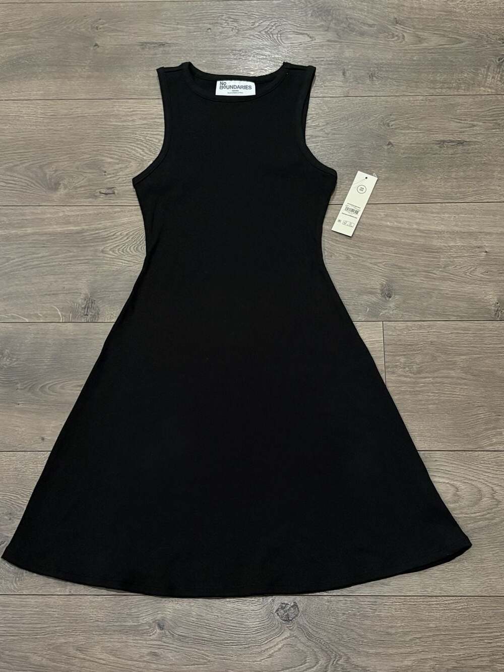 No Boundaries High Neck Mini Dress Size XXS (00) Black Soot Ribbed